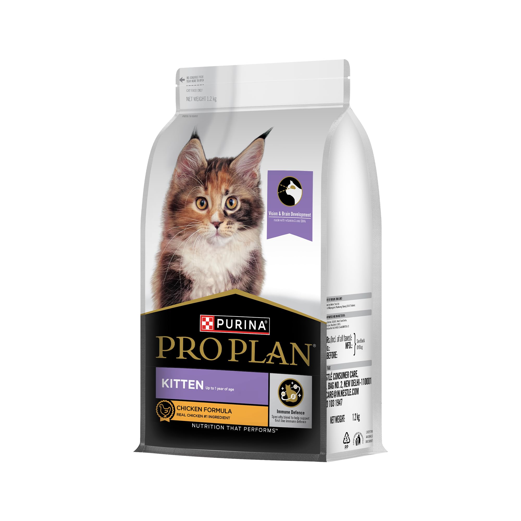 Buy Purina Pro Plan Kitten Dry Food with Chicken, 1.2kg Pack