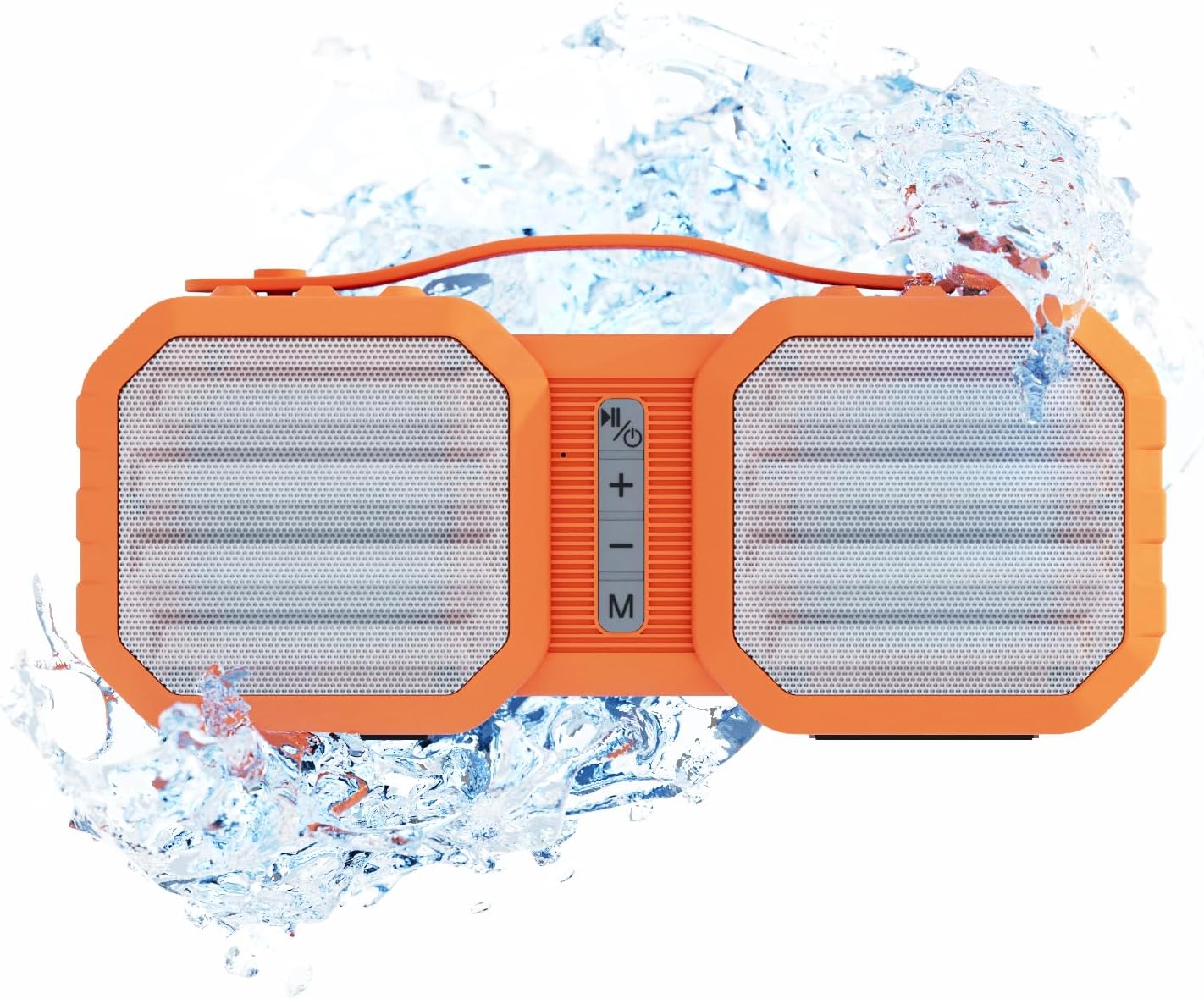 Coby Ranger Bluetooth 5.3 Portable Speaker | 20 Hour Battery Life | IPX7 Waterproof | Drop Proof, Stereo Sound | Aux Port, TF Card Slot, USB Port C-Orange