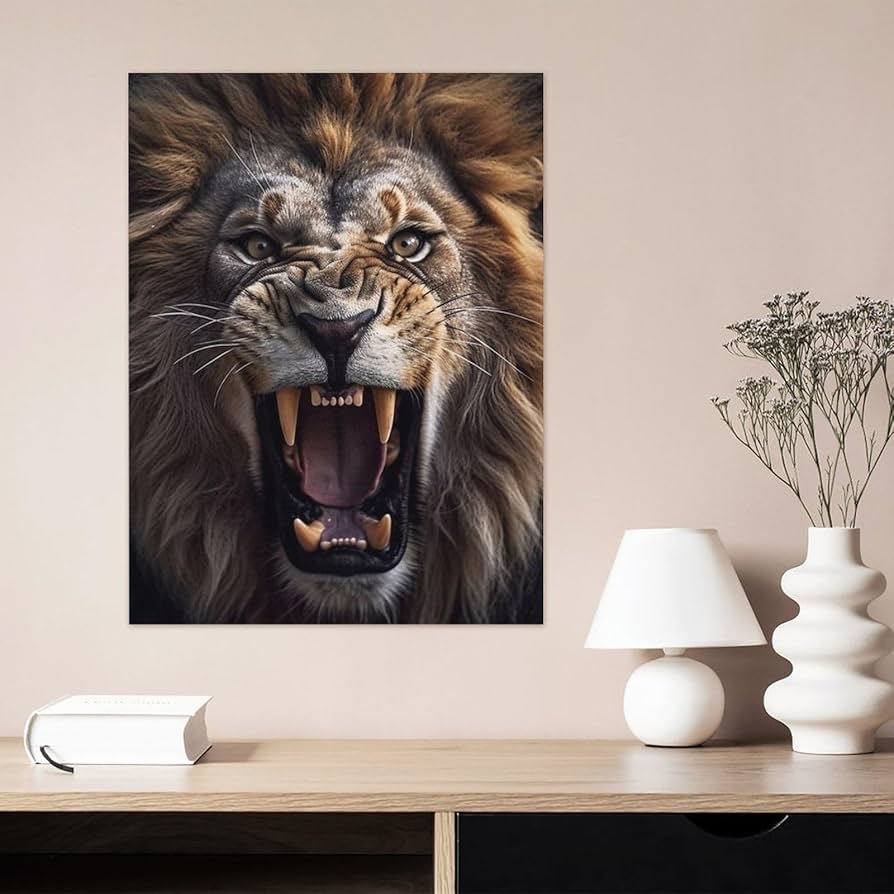 ストーン　アートパネル　ライオン　マフィア　壁掛け　パネル　アート　絵　絵画 Amazon｜グラフィティアートパネル抽象ライオンポスターPoster