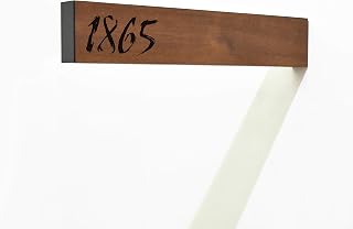 Modern Projecting Wall Mounted Sign - Custom Double sided Address Sign - Street Number - Laser Engraved Sign - Front Door, Porch Sign
