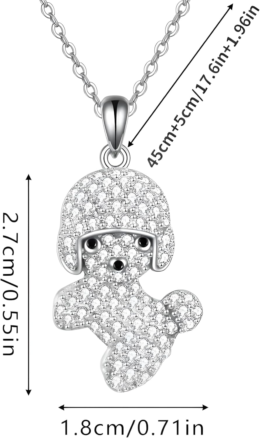 Dog Lovers' Necklace - Different Breeds of Dogs, Synthetic Black and White Zirconia Accented, Golden Retriever, Pug, Corgi, Boxer, and more! Trendy Alloy Chain, Fashion Themed Jewelry Accessory for Men or Women, Pet Lover Gift for Birthday and Holiday, Durable and Long-Lasting, Hypoallergenic and Nickel-Free, Everyday Wear image 4