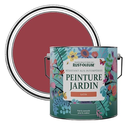 Rust-Oleum Peinture Rouge pour Bois Extérieur & Jardin, Résistante à