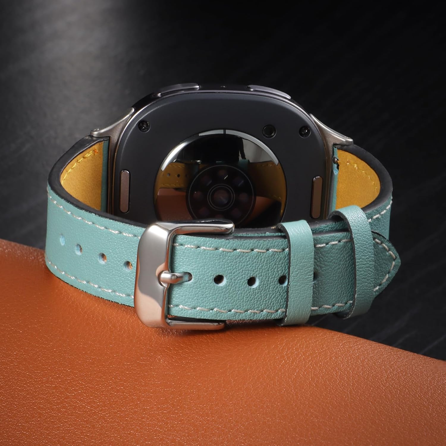 Leather Bands Compatible with Samsung Galaxy Watch 8 40mm/44mm Watch8 Classic 46mm Straps Wristbands Women Men - Image 6