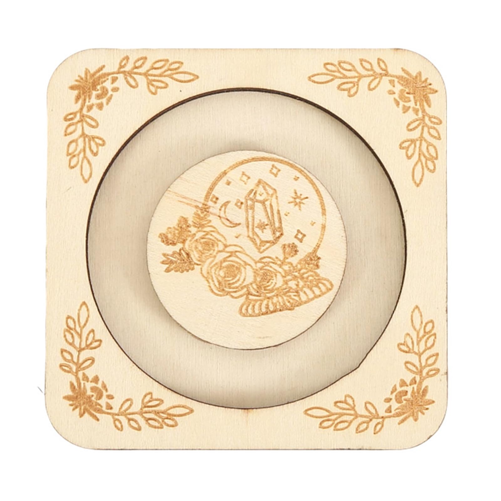 YPBEW Wooden Plate Home Creative Decorations Wood Ornament Decor Bangle Storage Tray Square Wrist Chain Organiser Practical Home Accessory