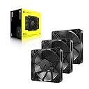 CORSAIR RS120 120mm PWM Fans – Daisy-Chain Connection – Low-Noise – Magnetic Dome Bearing – Triple Pack – Black gallery image