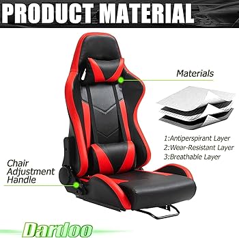 【送料込】 Dardoo バケットシート シートスライダー付 Amazon.co.jp: Dardooレーシングカーゲームバケットシート、調節
