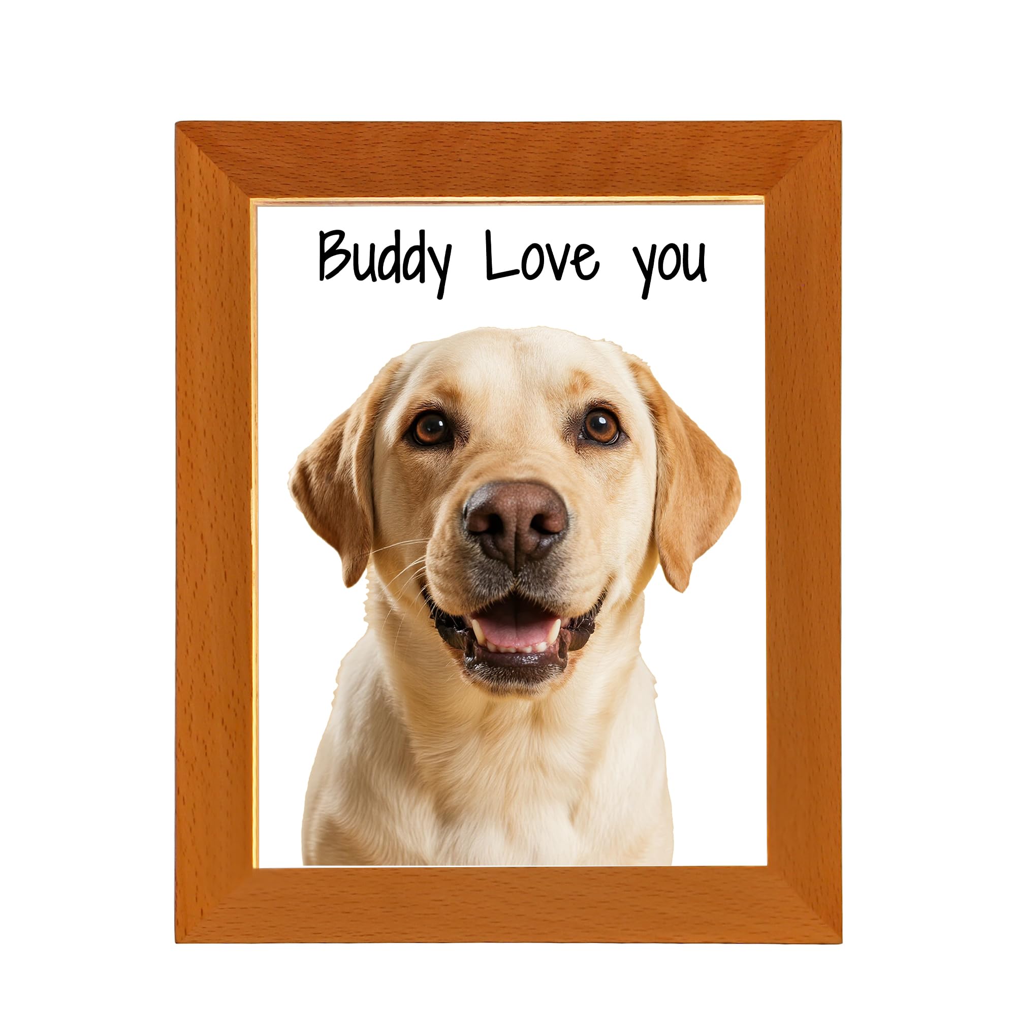 WSYEAR Custom Dog Lamp Gift with Photo, Custom Pet Night Light, Personalized Pet Acrylic Photo Frame Lamp, Pet Portrait Light - Memorial Gifts for Pet Lover, Forever & Always â image 1