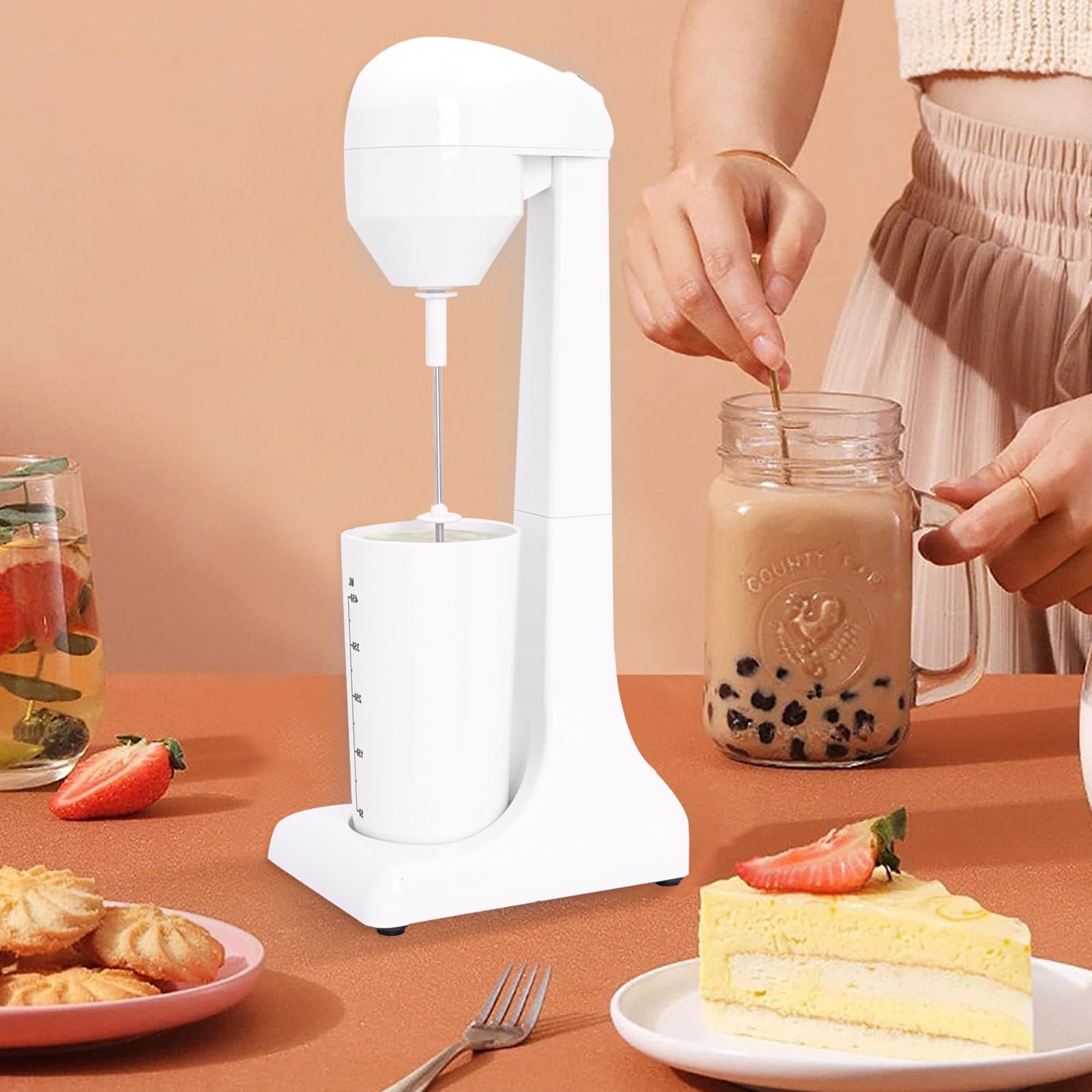 Frappè elettrico macchina frullato 500 ml frullatore per bevande per tè latte, frappè, caffè