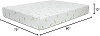 Vista 2 de NapQueen Colchón King de espuma viscoelástica de té verde Anula de 12 pulgadas, colchón de cama King en una caja, certificado CertiPUR-US, firmeza