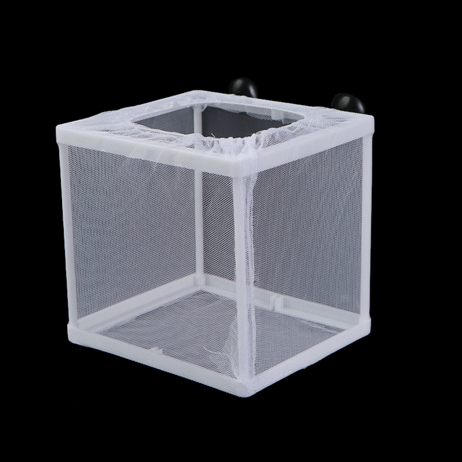 NAUZE Fish Tank Isolation Net Incubator Protection Box for Fish Fry Incubator Aquarium Isolator Isolation net with Suction Cup(Small)