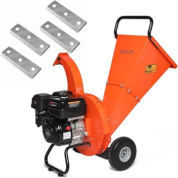 C40 Wood Chipper 4" inch Max + Replacement Blades 4 Pcs [Exclusive Bundle Deal]