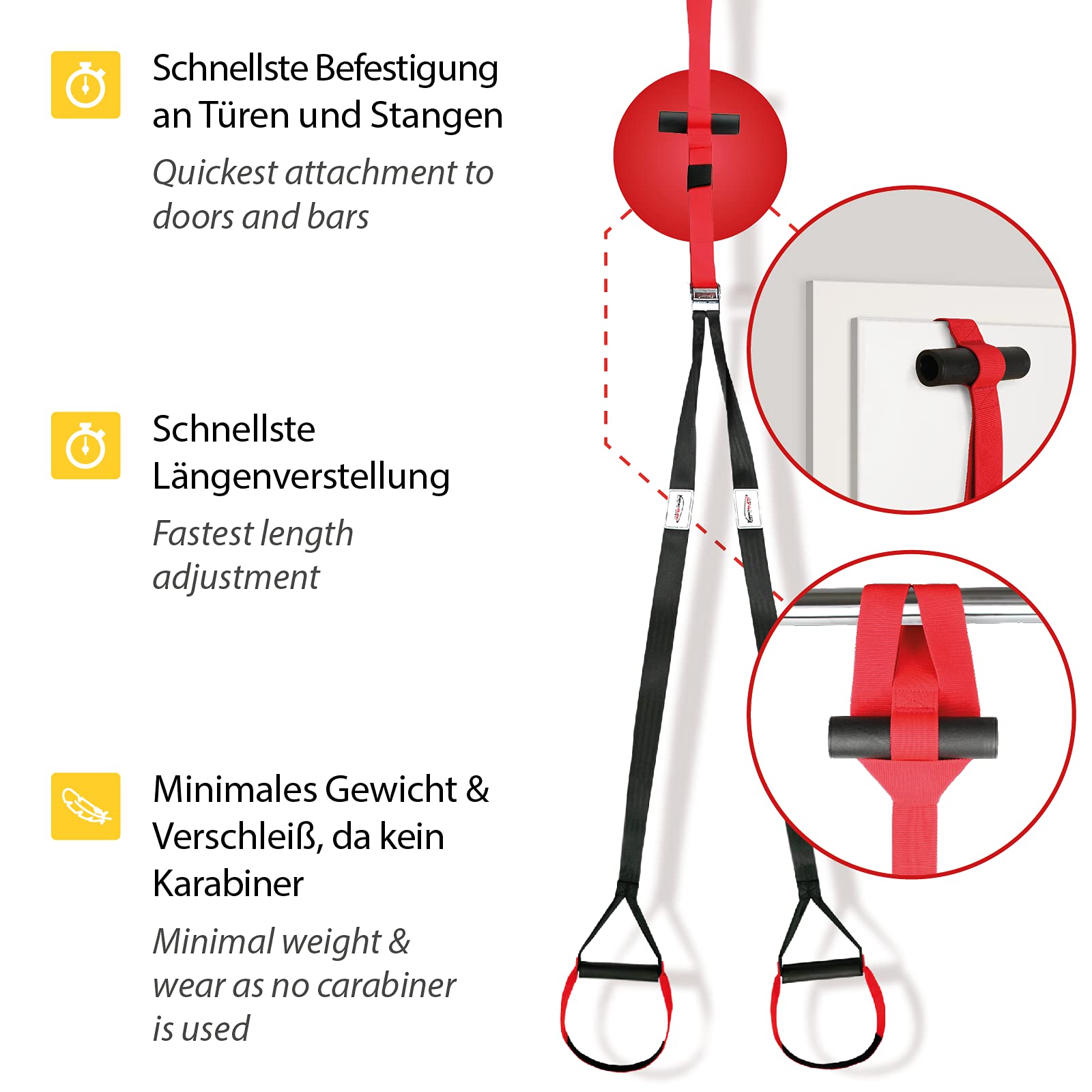 Original Sling Trainer Modell 2025 Schlingentrainer mit DVD Übungs-Poster + Sicherheitshinweise für Ganzkörpertraining