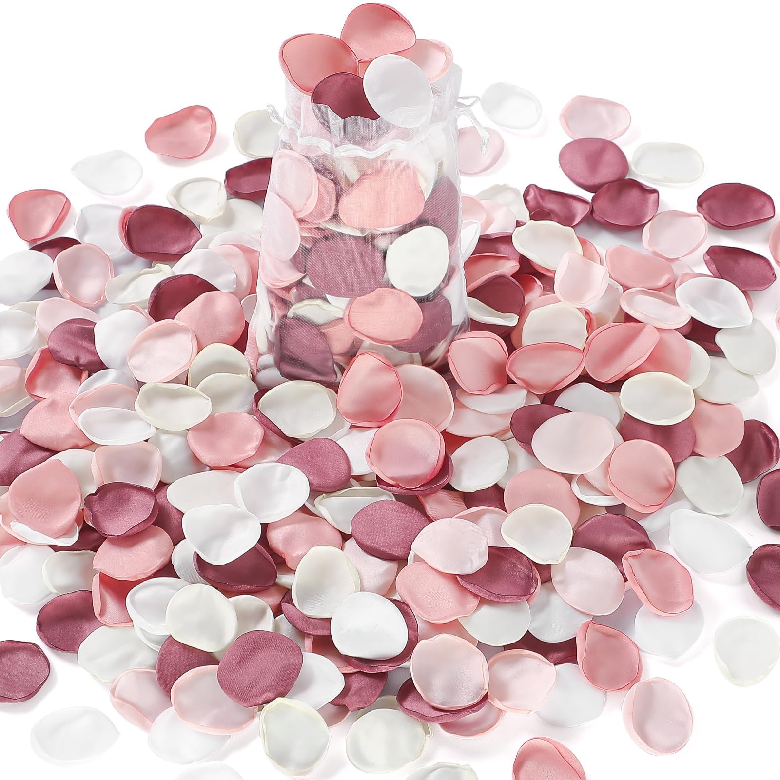 Alecono 600 Pcs Silk Rose Petals Pink