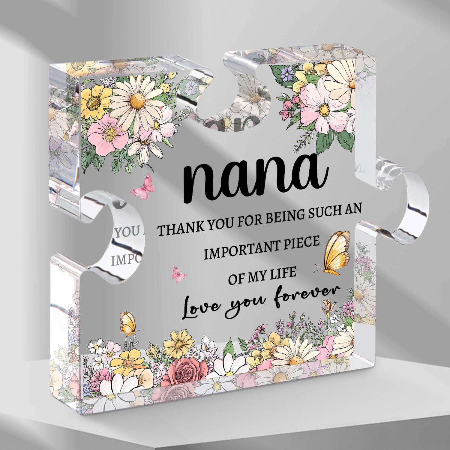 Nana Gifts from Grandkids 3.9 Inch Nana Plaque Mothers Day Gift for Nana Grandmother Birthday Gifts Grandma Christmas Gifts