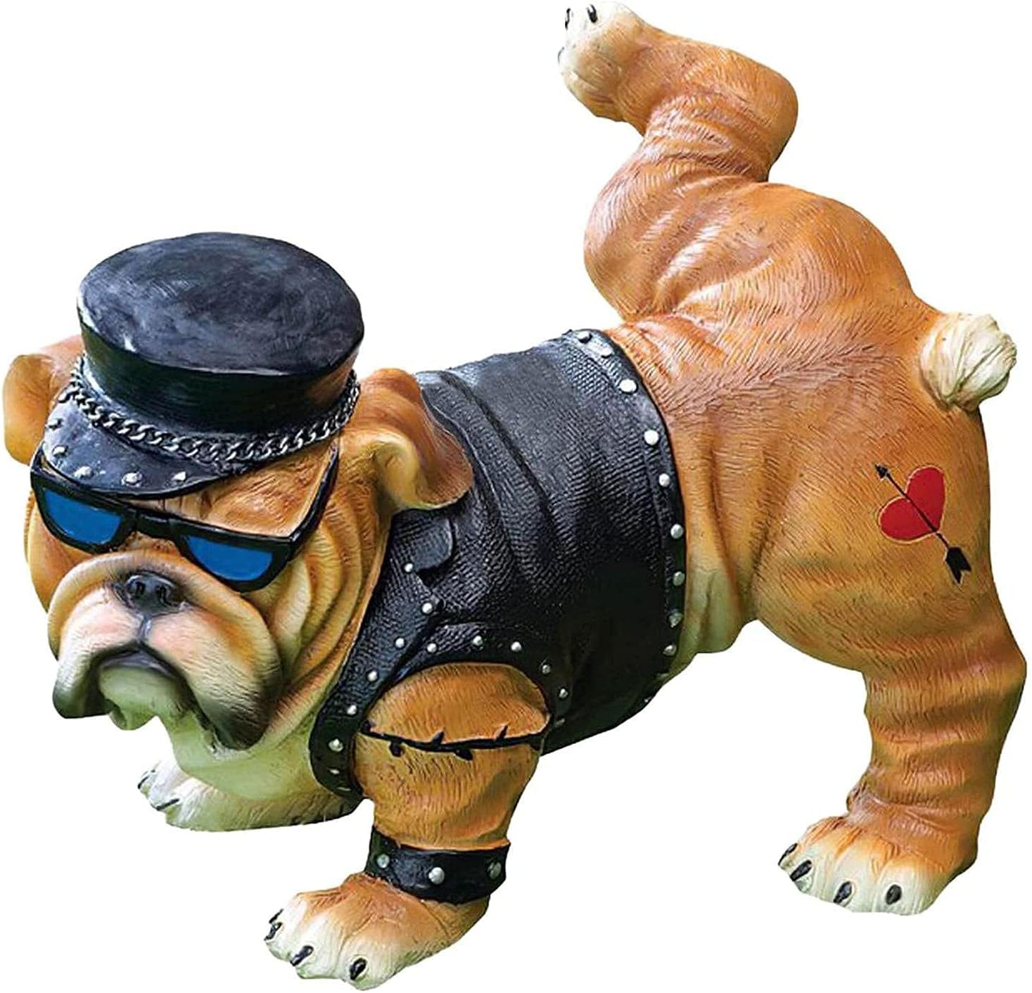 Fljyhj ダッシュボード 装飾 車の飾り カーインテリア 車 カーアクセサリー 犬の置物 フレンチブルドック サングラス ブルドッグ ブラウン かわいい カッコいい 車のブルドッグ装飾品 売却