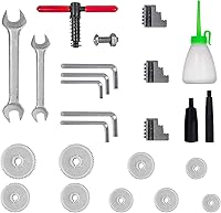 Vista 9 de VEVOR Torno de metal de 7 x 12 pulgadas, mini torno de metal de banco de precisión, 550 W, velocidad variable 50-2500 RPM, engranaje de nailon