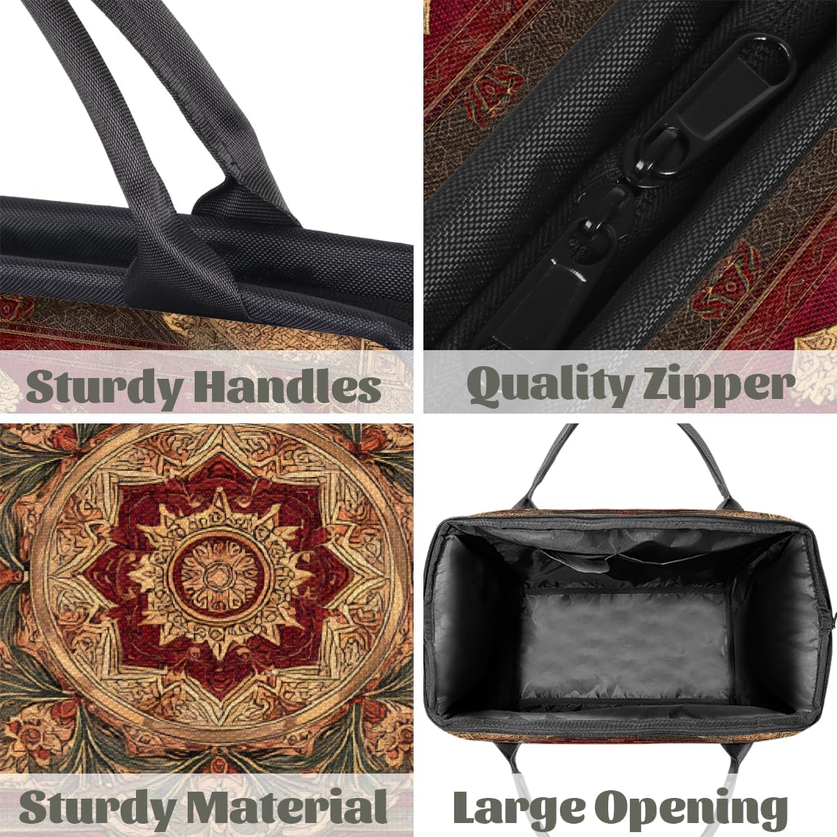 Overnight Weekender Bag for Men Women,Vintage Carpet Texture Travel Duffel Bag Waterproof Carry On Sports Gym Bags Luggage for Traveling Yoga Camping Airplane Hospital,A-32