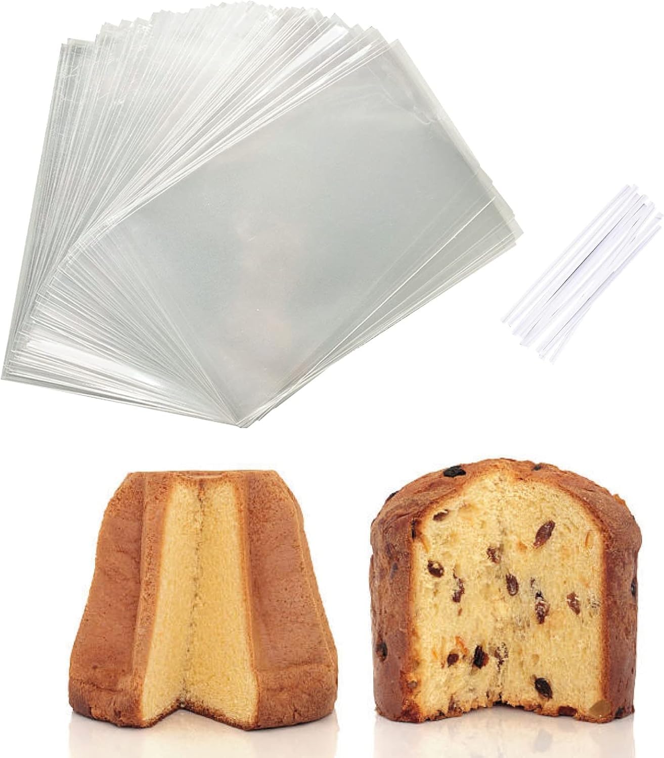 50 Buste Alimentari Trasparenti - Per Panettone, Pandoro, Colomba E Dolci Pasquali - Foto 11