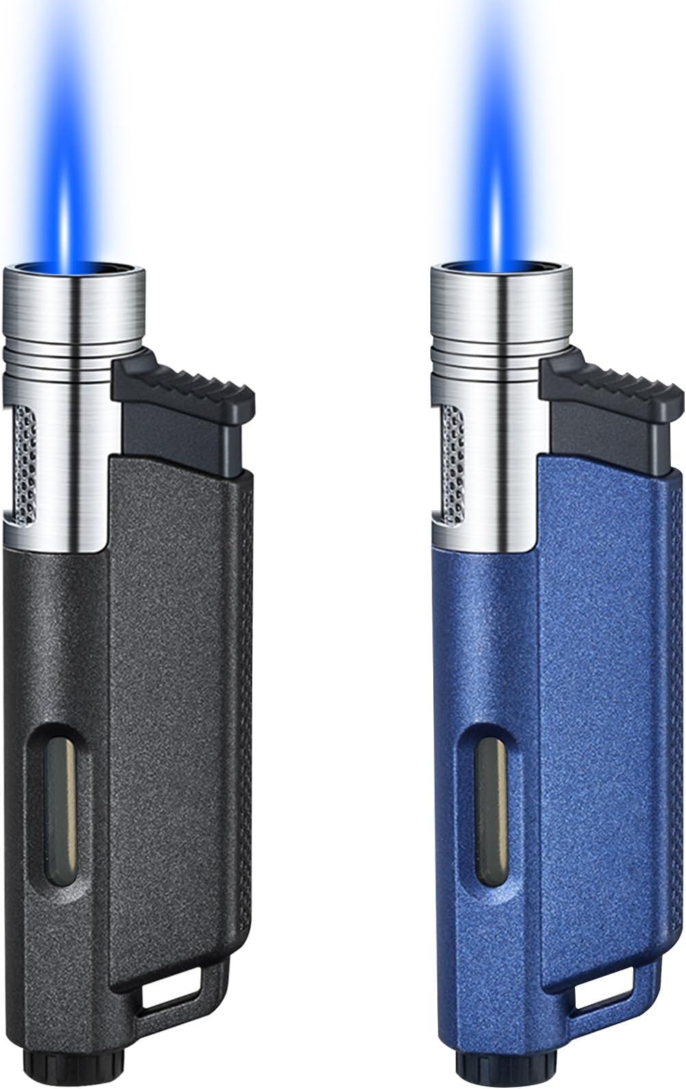 Yeuligo 2 Pack Butane Torch Lighters with Keyhole, Pocket Lighter with Visible Window