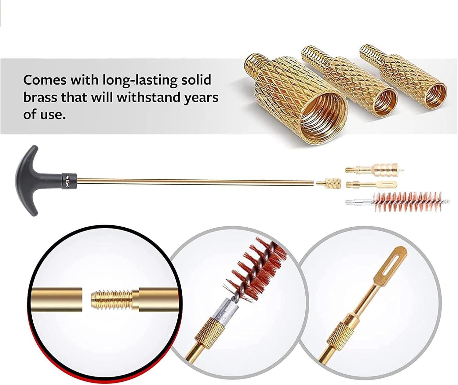 Gun Cleaning Kit Universal for Guns, Rifle Pistol Shotgun Handgun Cleaning Kit Universal Gun Cleaning Kit Gun Accessories Brushes for All Caliber Guns.