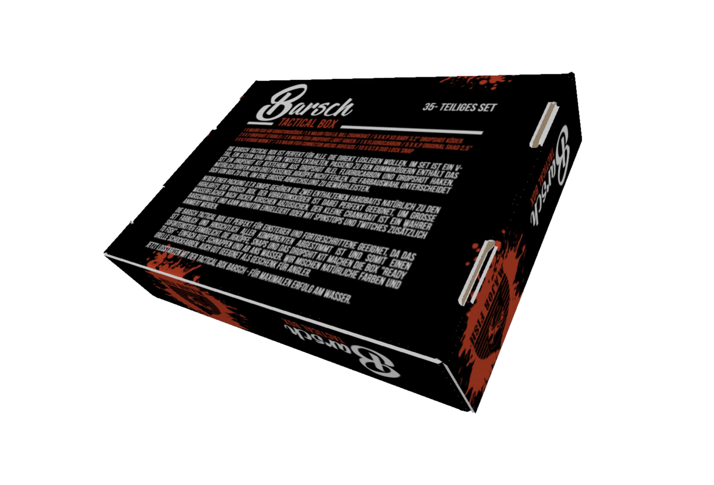 Barsch Box 35teilig Gummifische Hardbaits Set mit Wobbler Drop-Shot und Zubehör zum Barschangeln