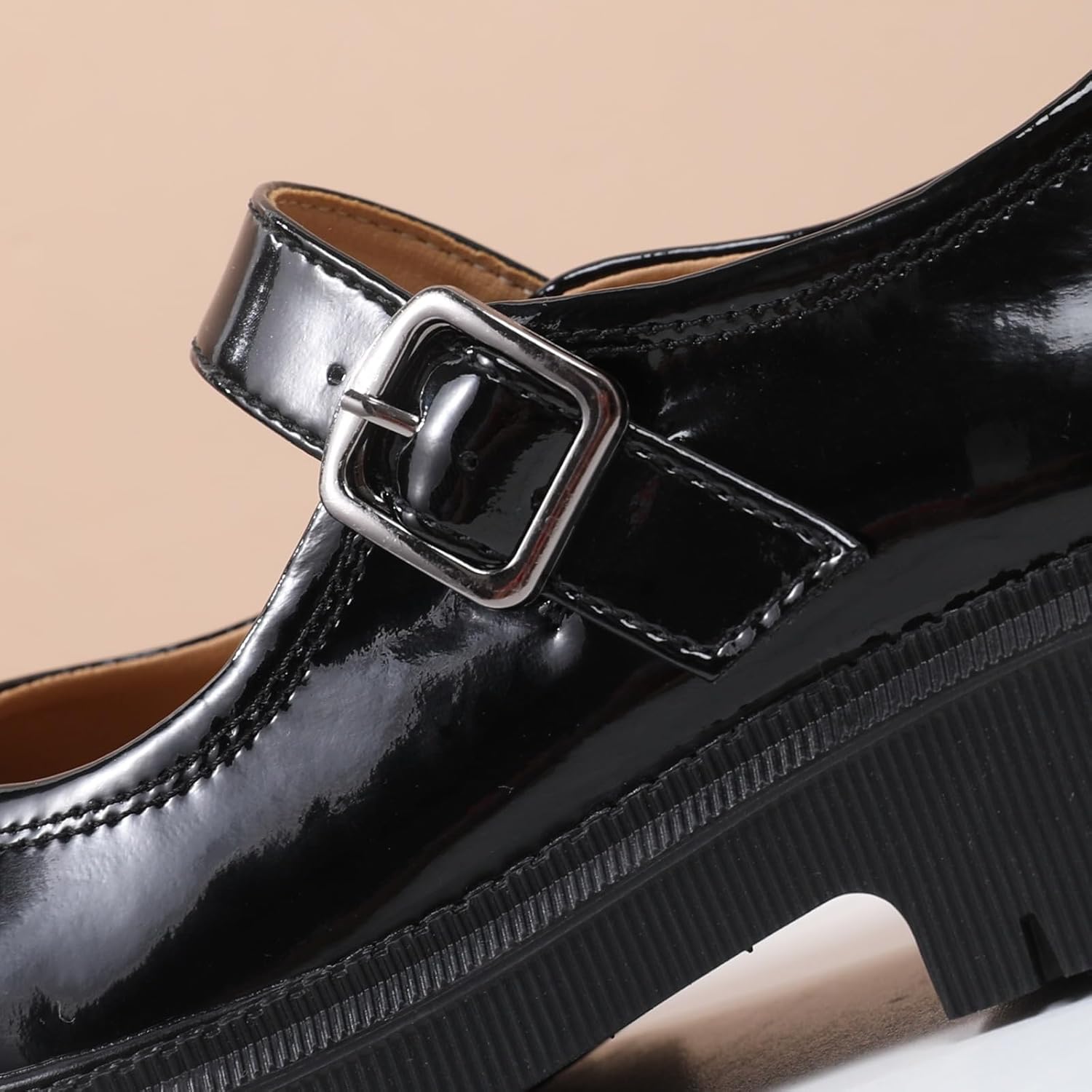 Mary Jane Shoes for Women Platform Mary Janes Pumps Round Toe Non-Slip Casual Shoes Comfortable Dress Shoes School Shoes for Womens Ladies
