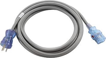 AC WORKS 15Amp 125Volt Medical/Hospital Garde Power Cord with IEC C19 15FT- Locking C19