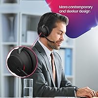 Vista 5 de Jabra Evolve2 65 Auriculares inalámbricos MS USB Mono con soporte, USB Bluetooth Dongle, compatibles con equipos, Zoom, Smartphones, tabletas