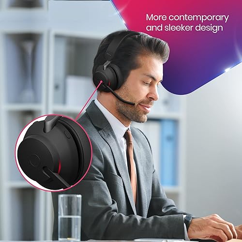Miniatura 5 de Jabra Evolve2 65 Auriculares inalámbricos MS USB Mono con soporte, USB Bluetooth Dongle, compatibles con equipos, Zoom, Smartphones, tabletas,
