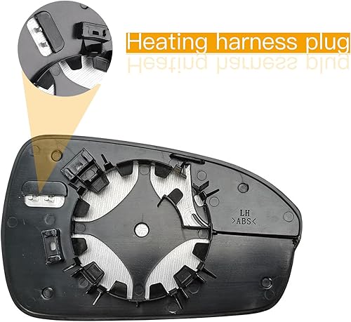 Miniatura 3 de Espejo retrovisor calefactable del lado derecho del pasajero compatible con Ford Fusion 2013-2020 Vista lateral de punto ciego, espejo convexo con