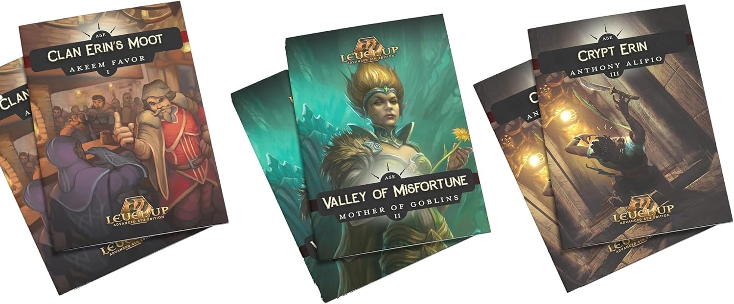 Modiphius Entertainment: Level Up (Advanced 5th Edition): Starter Box - Tabletop Role Playing Game, All-in-One Kit Includes RPG Book, M aps & Tokens