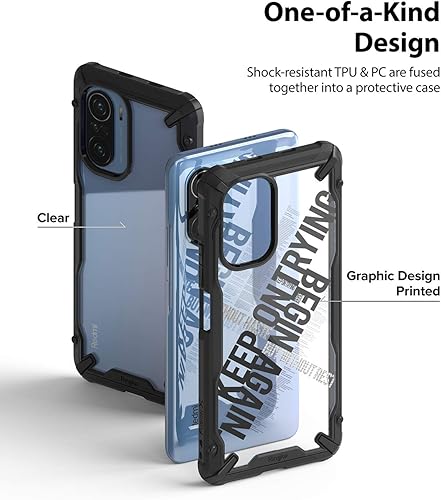 Miniatura 4 de Ringke Fusion-X Design - Funda compatible con Poco F3  Redmi K40  K40 Pro  K40 Pro + - Cross