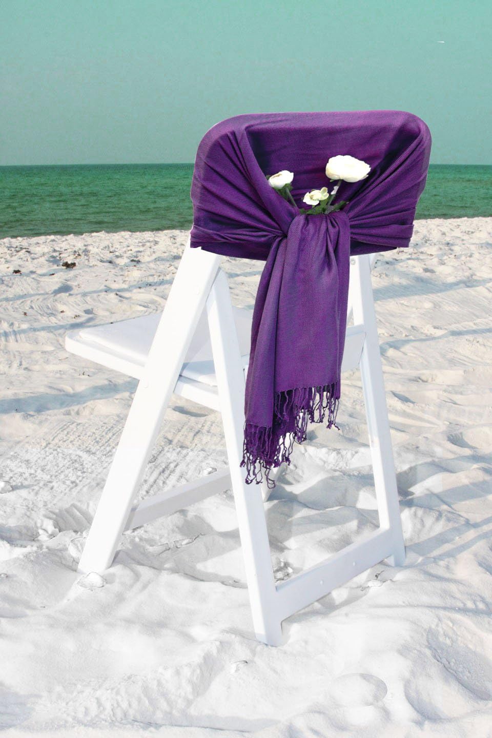Sakkas Large Soft Silky Pashmina Shawl Wrap Scarf in Solid Colors image 4