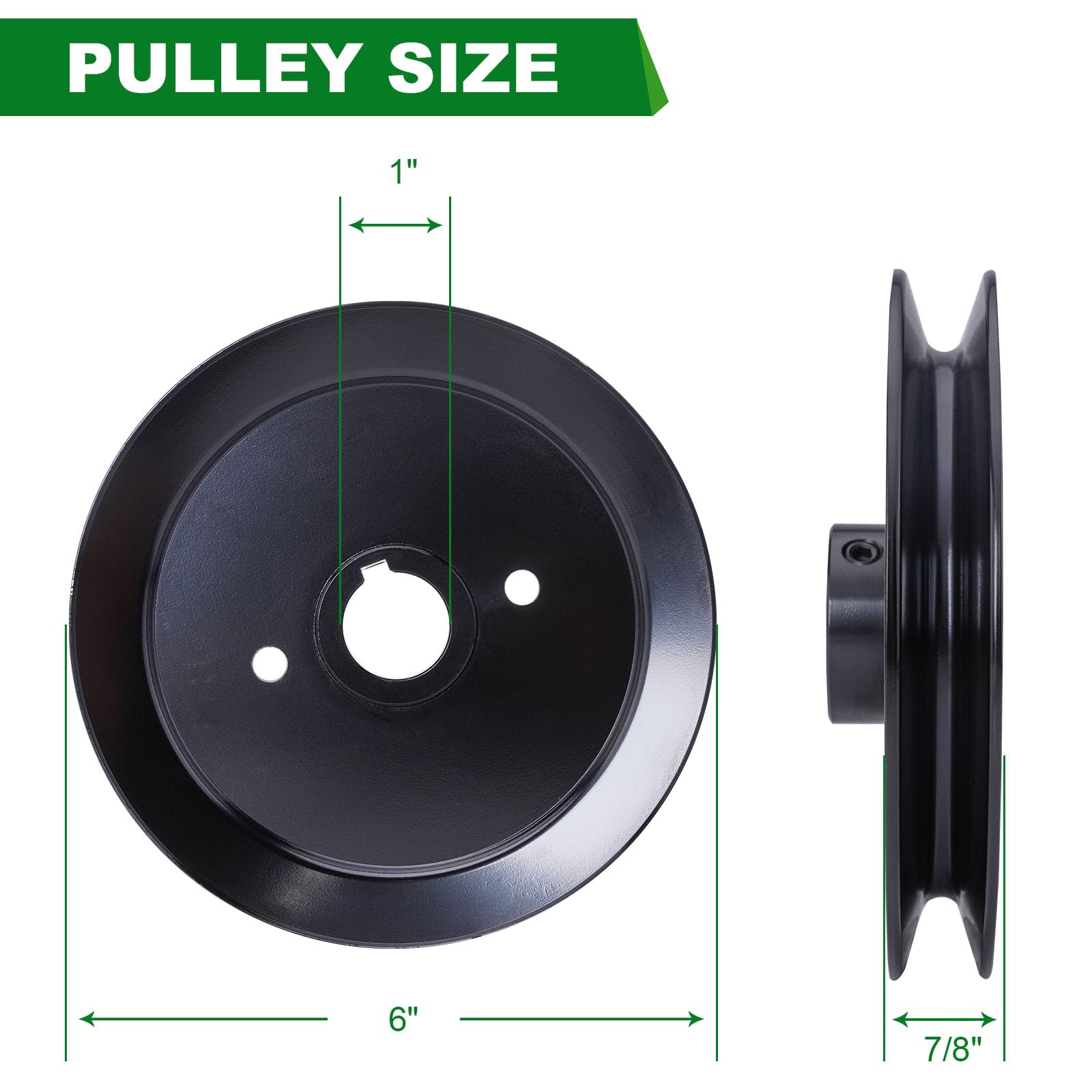 037-6015-00 037-6015-50 - Conjunto de husillo con polea 033-6004-00 sustituye a Bad Bo y ZT Elite, ZT Elite Limited, Maverick 60 pulgadas 61 pulgadas, 1 paquete