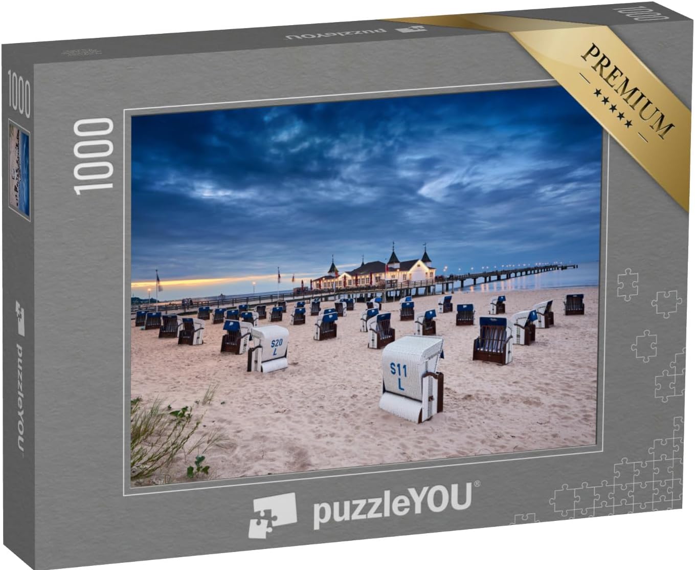 puzzleYOU Jigsaw Puzzle 1000 Piece Ahlbeck Pier on the Island of Usedom in the Baltic Sea - from the Usedom Puzzle Collection