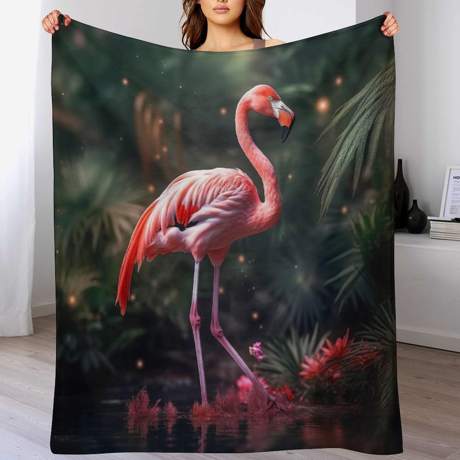 Couverture chaude et confortable flamant rose pour vos soirées