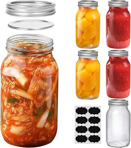Miniatura 54 de ComSaf Tarros pequeños, 2 onzas, 48 recipientes para conservas, de vidrio, con tapas, para mostazas, salsa de tomate, salsas de inmersión