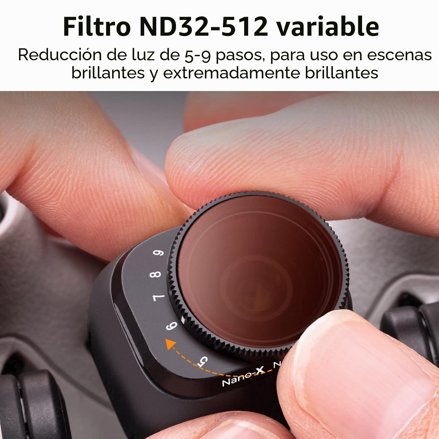 K&F Concept - Filtro ND2-32 + ND32-512 Variable Drone 1-5 F -Stops 5-9 F-Stops 28 revestimientos de Nano-x Impermeable Anti arañazos Compatible con dji Mini 3 Pro, Mini 3