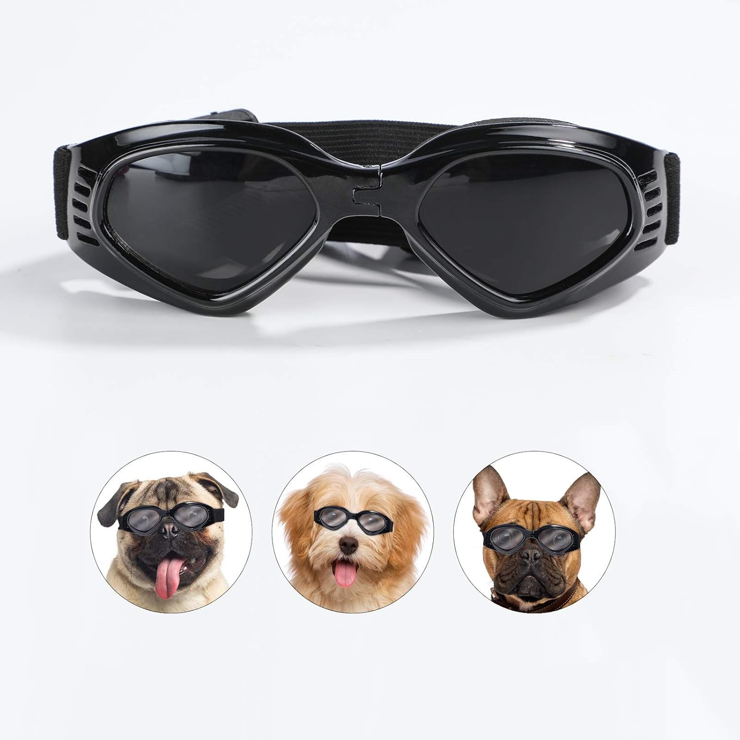 NVTED Dog Goggles Dog Sunglasses, Foldable Pet Sunglasses