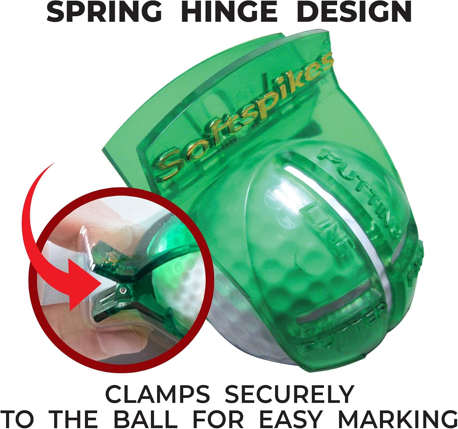 Softspikes BLM8006 Golf Ball Alignment Tool , Green