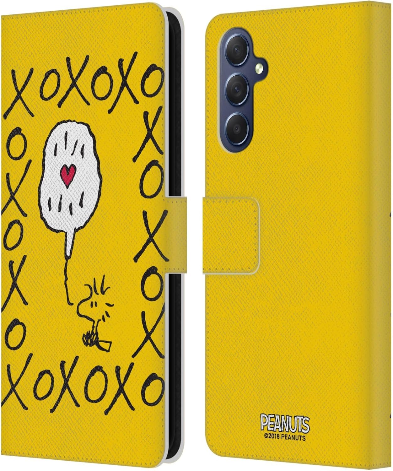 Head Case Designs Officially Licensed Peanuts Woodstock XOXO Sealed with A Kiss Leather Wallet Case Compatible with Samsung Galaxy M54 5G