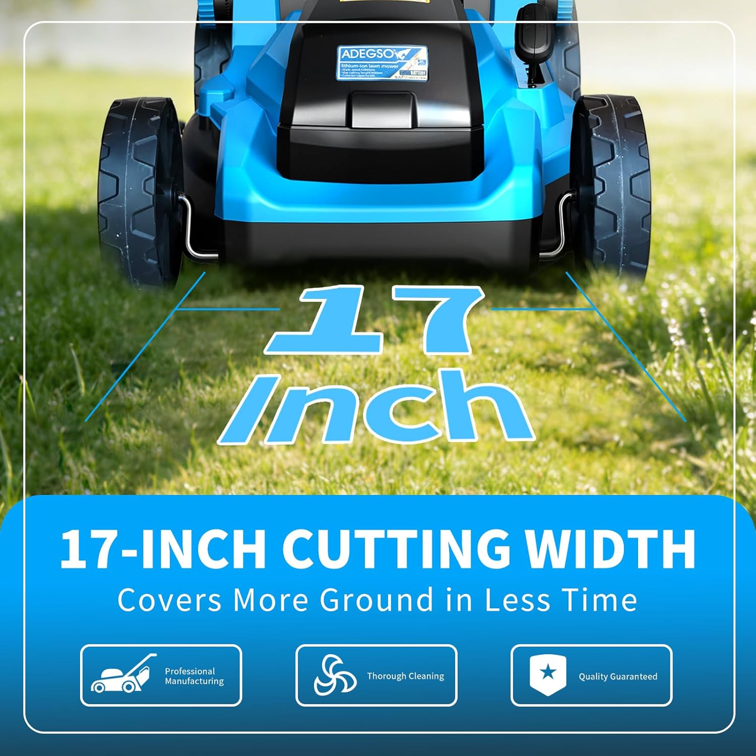 40V Cordless Brushless Lawn Mower - 17" 2-in-1 Electric Push Mower with 6-Position Cutting Height Adjustment, 2x4.0Ah Batteries & Dual Charger Included