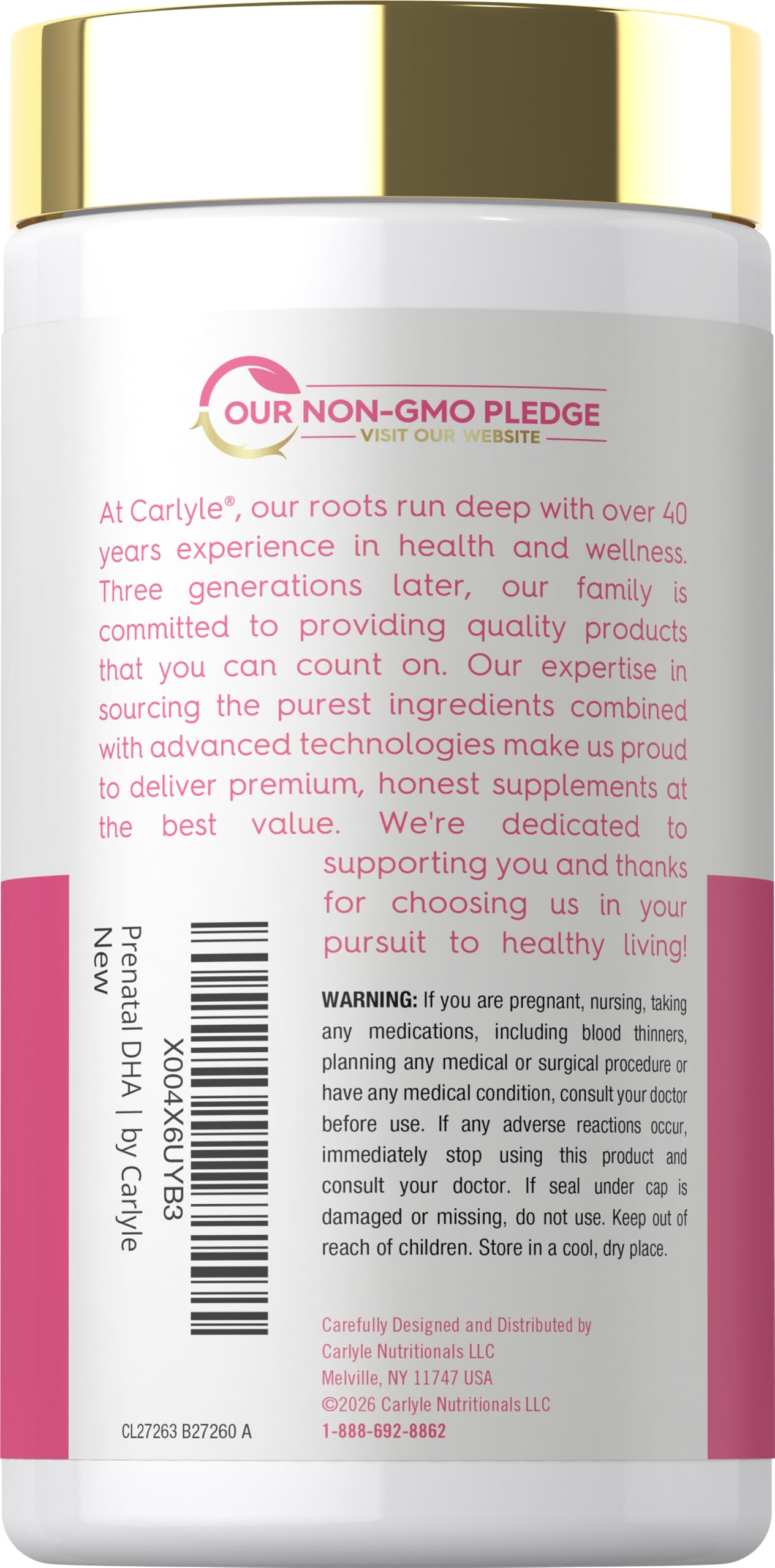Carlyle Prenatal DHA Vitamin | 180 Softgels — Amazon image 3