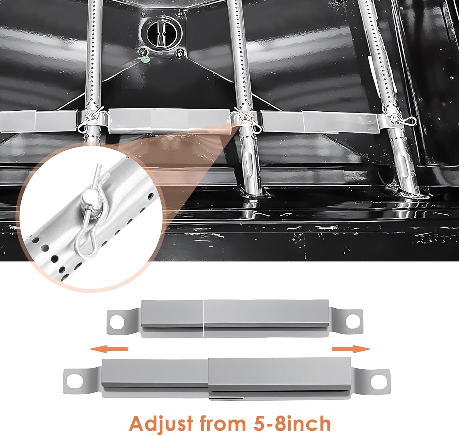 Grill Replacement Parts for Charbroil Performance 6 Burner 463229021 463229521 463284022 463228622 G325-0002-W1 Grill Heat Plate Tent Burner Crossover Tube Kits for Charbroil Performance Parts