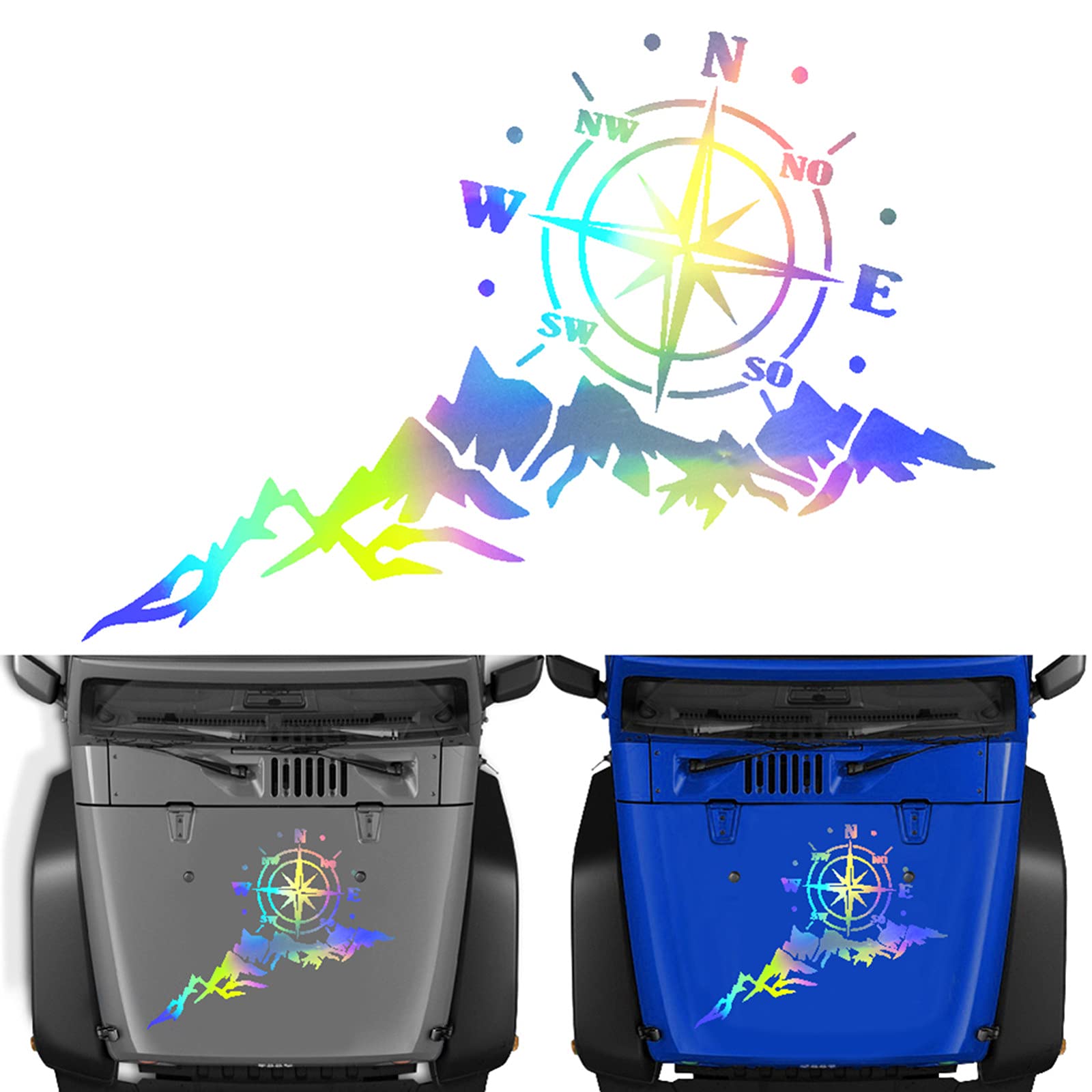 Car Decals AlwaysH Compass Silhouette Sticker, Compass Stickers, Car ...