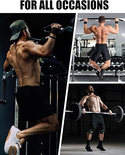Miniatura 7 de Ganchos de levantamiento de pesas (par), correas de muñeca de levantamiento para peso muerto, dominadas y encogimientos, pulsera de capacidad de 600