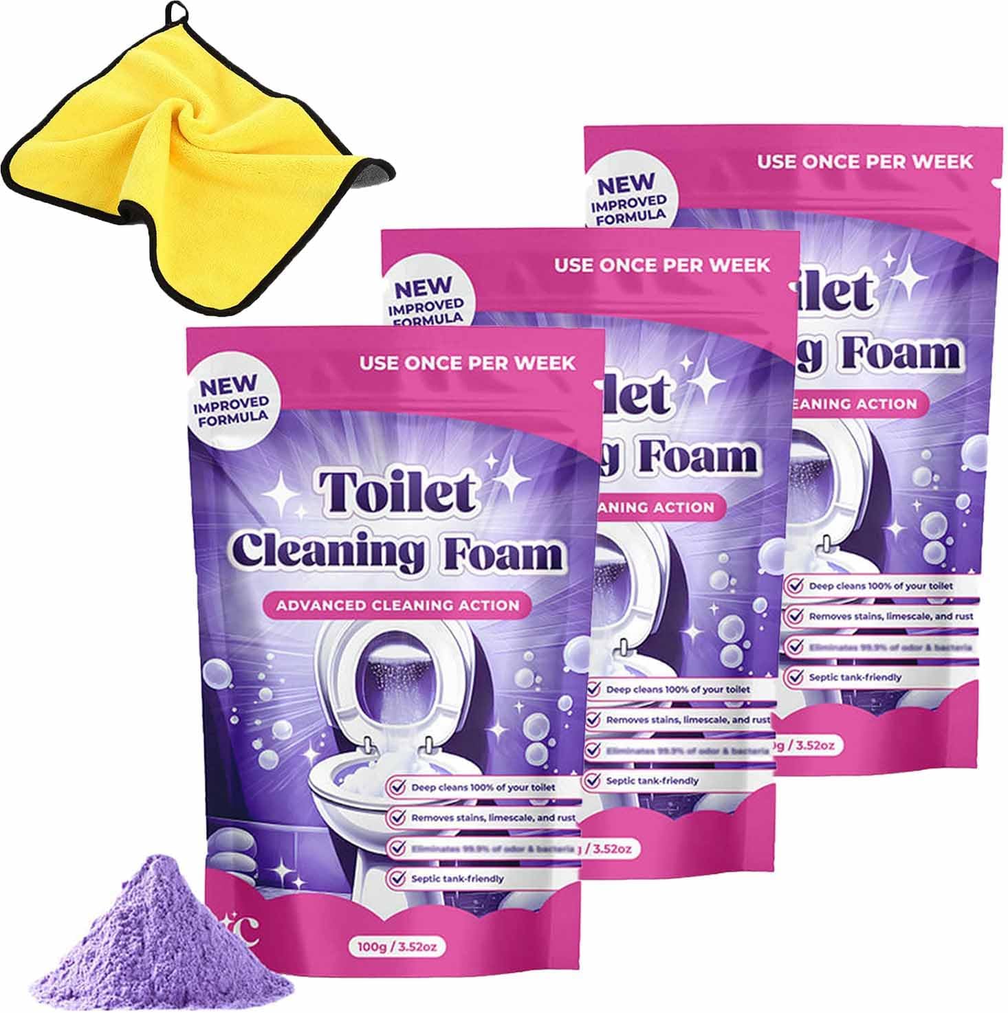 Fizclean Toilet Cleaner, Fizclean Toilet Cleaning Foam, FizCleaning Powder, FizClean Foam Cleaner, Touch Free Foaming Foaming Powder (3)