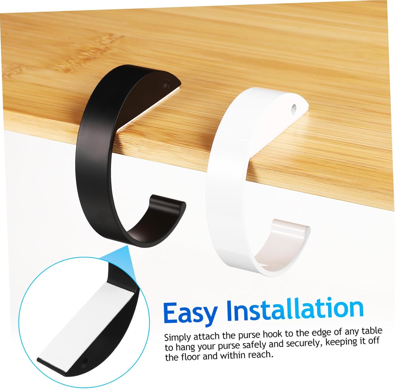 2pcs School Bag Hook Purse Hanger Desk Holder Handbag Hanger for Table