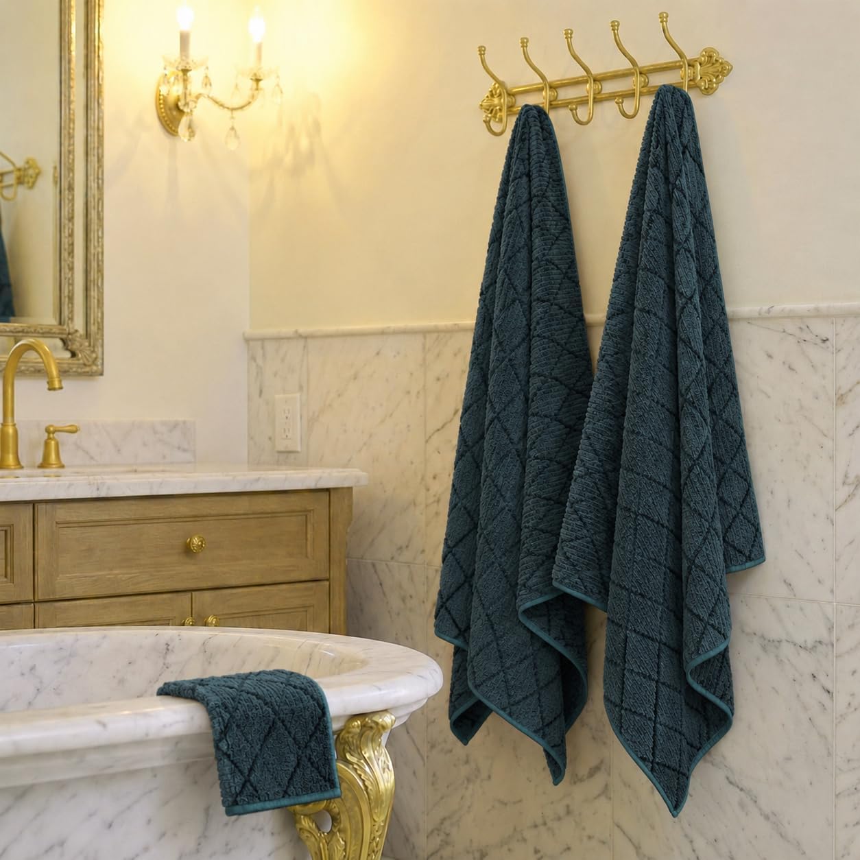 2-Pack Microfiber Bath Towels (27x54 Inches) - Ultra Soft & Quick Dry, 3X Absorbency, Lightweight for Gym, Yoga, Travel & Spa - Perfect for Home, Fitness & Post-Workout