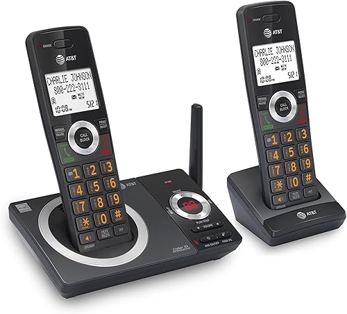 Miniatura 71 de AT&T CL82319 DECT 6.0 Teléfono inalámbrico de 3 teléfonos para el hogar con contestador, bloqueo de llamadas, anunciador de identificación